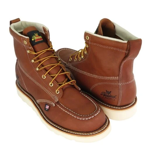 'Thorogood' Men's 6" American Heritage MAXWear Wedge™ Soft Toe - Tobacco -Shoes Boot Store 814
