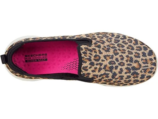 'Skechers' Women's GOwalk Joy Fiery Slip On - Leopard -Shoes Boot Store