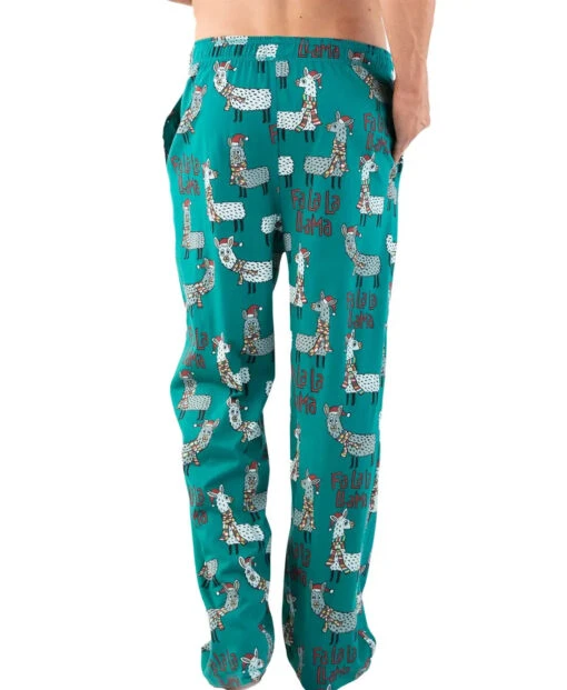 'Lazy One' Men's Fa La Llama PJ Pant - Teal -Shoes Boot Store