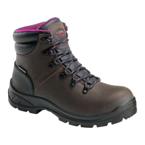 'Avenger' Women's 6" Builder EH WP Steel Toe - Brown -Shoes Boot Store