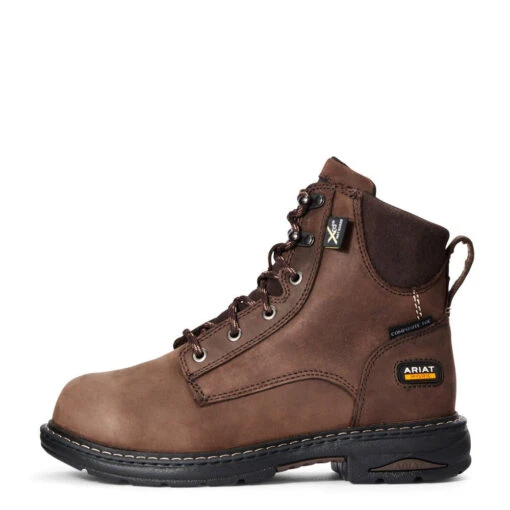 'Ariat' Women's 6" Casey EH Metguard Comp Toe - Distressed Brown -Shoes Boot Store
