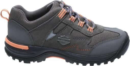 'Harley Davidson' Women's Wincrest Oxford - Grey / Light Orange -Shoes Boot Store HDW D84049 121216 F17