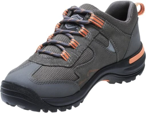 'Harley Davidson' Women's Wincrest Oxford - Grey / Light Orange -Shoes Boot Store HDW D84049 121216 F17