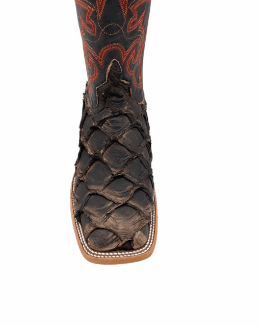'Anderson Bean' Men's 13" HorsePower Top Hand Big Bass Square Toe - Pirarucu / Royal Blue Mad Dog -Shoes Boot Store