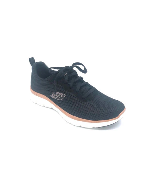 Skechers Women's Flex Appeal 4.0 Brilliant View - Black / Rose Gold -Shoes Boot Store