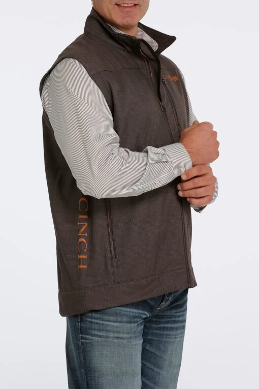 'Cinch' Men's Bonded Vest - Brown -Shoes Boot Store MWV1515013