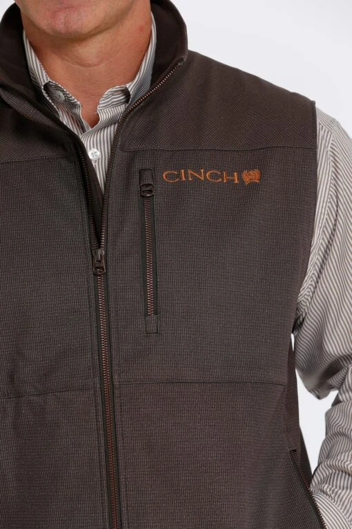 'Cinch' Men's Bonded Vest - Brown -Shoes Boot Store MWV1515013