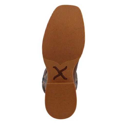 'Twisted X' Men's 12" Tech X Western Square Toe - Rustic Brown/ Navy -Shoes Boot Store