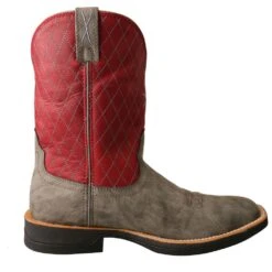 'Twisted X' Men's 11" Tech-X Cellstretch Western Square Toe - Grey / Red -Shoes Boot Store MXW0005 RT 4800x4800 cca30034 bd25 4405 93d2 50b773680a2d 1024x1024@2x