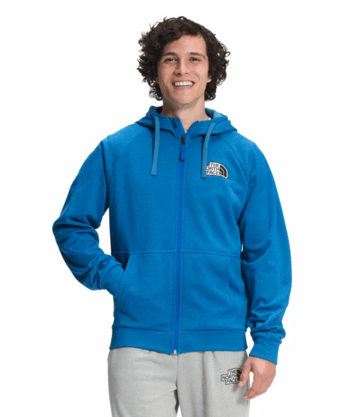 'The North Face' Men's Exploration Full Zip Hoodie - Hero Blue Heather -Shoes Boot Store