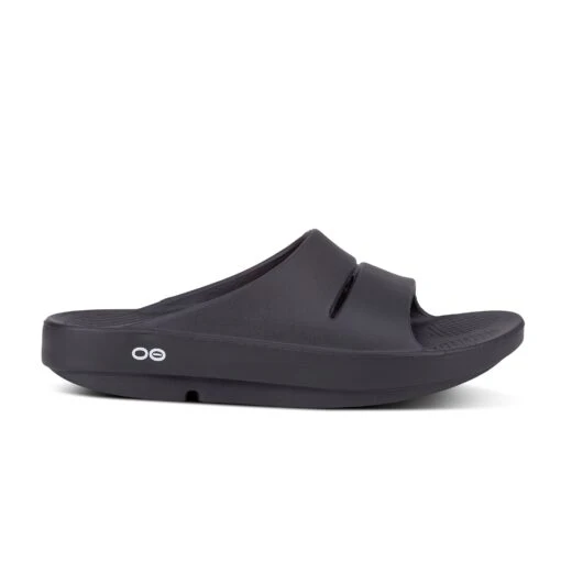 'OOFOS' Unisex OOahh Slide Sandal - Black -Shoes Boot Store