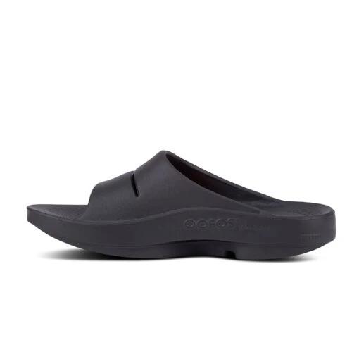 'OOFOS' Unisex OOahh Slide Sandal - Black -Shoes Boot Store