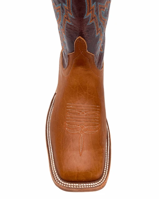 'Anderson Bean' Men's 13" Western Square Toe - Tobacco Yeti / Brass Explosion -Shoes Boot Store