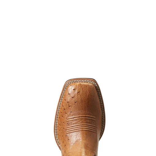 'Ariat' Men's 11" Night Life Ultra Western Square Toe - Ranger Smooth Quill Ostrich / Beam Brown -Shoes Boot Store