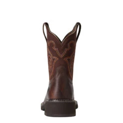 'Ariat' Women's 8" Fatbaby Heritage Tess Western Round Toe - Forest Brown / Jamocha -Shoes Boot Store S22 WMS WEST 10040264 heel 1024x1024@2x