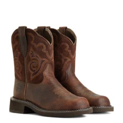 'Ariat' Women's 8" Fatbaby Heritage Tess Western Round Toe - Forest Brown / Jamocha -Shoes Boot Store S22 WMS WEST 10040264 pair 1024x1024@2x