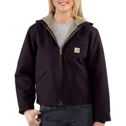 'Carhartt' Women's Sandstone Sierra Jacket - Deep Wine -Shoes Boot Store