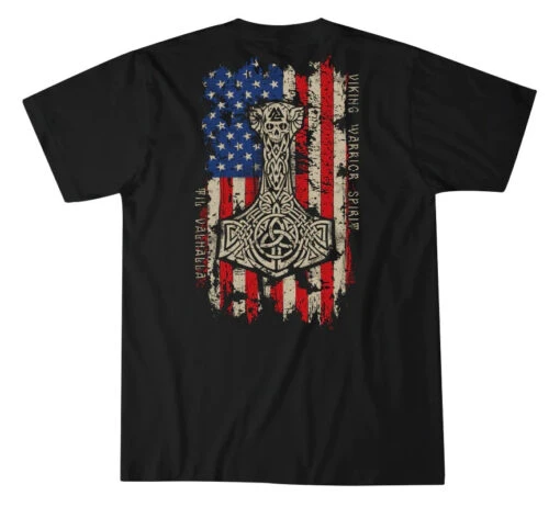 'Howitzer' Men's Thor Flag Short Sleeve Tee - Black -Shoes Boot Store mens short sleeve tees thor flag 1 5000x e8a75f40 d46e 43af 9150