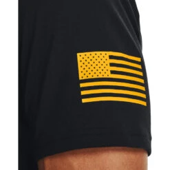 'Under Armour' Men's Freedom Flag T-Shirt - Black / Steeltown Gold -Shoes Boot Store s7.V5 1370810 003 SIDEDET 1024x1024@2x